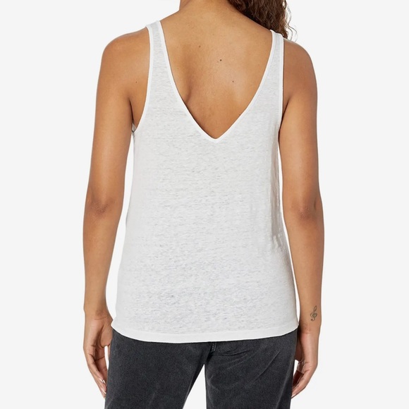 Vince Linen Double V-Neck Tank - Picture 3 of 15